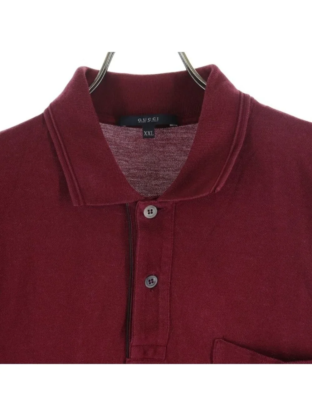 Gucci Polo Shirt Short Sleeve Burgundy